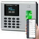 NGTECO指紋認証タイムレコーダーWI-FI対応内蔵2000MAHバッテリー搭載USBデータ管理小規模オフィス向け高精度360°認証K4