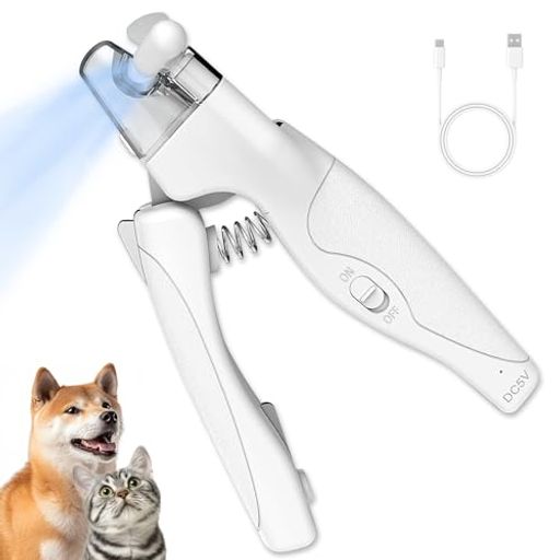 [COSOWO]ペット爪切り充電式犬猫爪切り高輝度LEDライト付き血線照らし出血防止爪収納カバー設計爪きり..