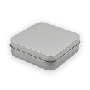 LKCCTKコンドームケース薬ケース小型メタル収納雑貨入れ蓋付き正方形コンテナブリキ缶小物入れ缶(ホワイト)