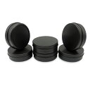 Wopanxye6個パック100g/100ml3ozブラックアルミニウム缶化粧品詰め替えコンテナーアルミ缶アルミケースクリームケースペイントビーズフェイスクリーム化粧品家庭用、旅行用品、出張ネイル…