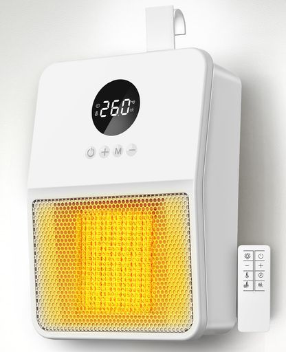 ヒーター壁掛け人感センサー付きセラミックヒーター【ヒートショック対策・2秒速暖・3way使用】暖房器具大風量電気ストーブファンヒーター3段階調整800W/1200Wディスプレイ表示切り忘れ…