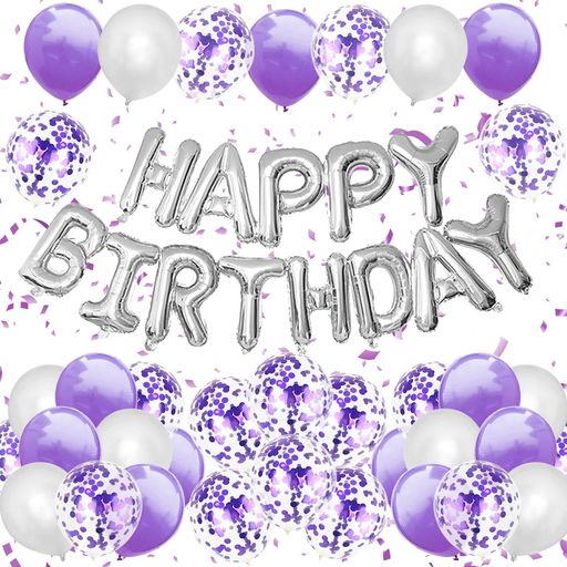 誕生日バルーンセット:お誕生日やパーティーを華やかに演出するハッピーバースデーバルーンセット。写真映えするので、大事な日の記念にピッタリです セット内容:HAPPY BIRTHDAY各1文字(40cm)、紙吹雪風船10個(30cm)、カラー風船20個(30cm)、ドット型両面シール1個、リボン1個 アレンジ自在:ふくらませたバルーンは、床に置いたり、壁に貼ったり、浮かせたり吊り下げたりと自由に飾ることができます。付属の紐を使えばガーランド風にしたり、バラバラに配置して自分好みのアレンジも可能です 再利用可能:アルミバルーンは丁寧に膨らませれば再利用が可能です。形状によっては破損や空気漏れが起こりやすいバルーンもありますので、膨らませる際に確認しながら使用してください。使用後は無理に空気を抜かず、次回も使いやすいように保管できます ご注意:商品は空気を入れていない状態です。開封直後は素材特有のにおいを感じる場合がありますが、風通しの良い場所にしばらく置いていただくことで軽減されます。バルーンに空気を入れすぎると破損の原因となるため、少しずつ様子を見ながら膨らませてください。対象年齢は6歳以上です。