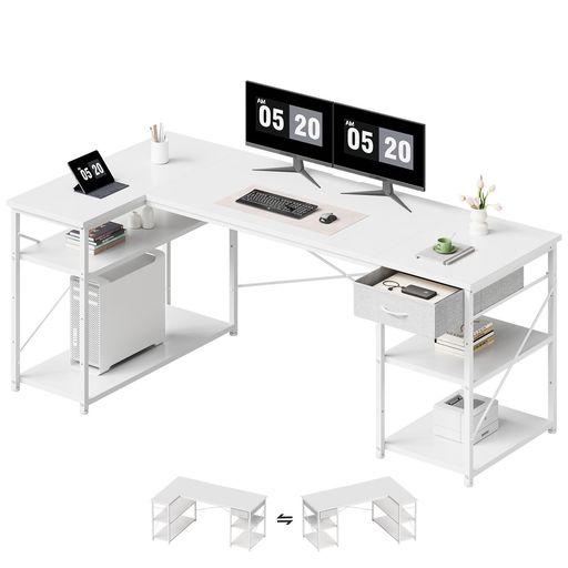 Maihail机l字デスク勉強机pcデスクパ