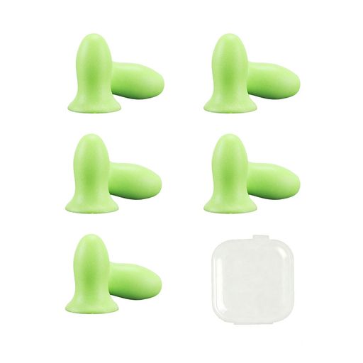 耳栓 睡眠用 ソフトなフィット感 通気性抗菌 再利用可能 深い睡眠 効果的な遮音性 旅行 コンサート 仕事用 5組(緑)