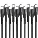 USB TYPE C ケーブル0.3M【5本セット】SUPTOPWXM【PD対応 60W/3A 急速充電 】 USB C TO C ケーブル高耐久ナイロン編み 30M短い TYPE C TO TYPE C ケーブル(2)