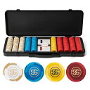 SLOWPLAYGODEL14Gテキサスホールデム用クレイポーカーチップセット500枚(無印)ドイツ製高耐久ポリカーボネートチップケース付きポーカー愛好者にピッ...