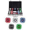 COSTWAYポーカーセット数字入り200枚チップポーカーチップカジノチップテーブルゲームカジノセットシルバーケース