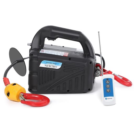 NEWTRY電動ウインチ電動ホイスト小型クレーン巻き上げ機吊り上げ能力500kgワイヤレスリモコン付き1500W..