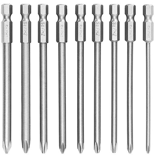 Bestgleドライバービット100mm十字軸ビットプラスビットドライバービットセット六角ビット片頭ビットph1ph2電動ドライバービット精密ドライバービットS2磁気クロスヘッドねじ回しねじ締め…