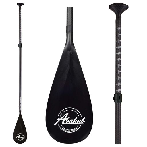 CarbonFiberSUPPaddle3-SectionAdjustableCarbonShaftBlackPlasticBlade+Ba...