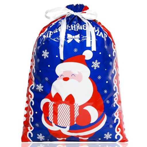 クリスマス袋YOAYAOクリスマスラッピング袋プレゼント用(44*60cm)巾着袋大ポリエチレンラッピング袋プレゼント袋かわいいギフトおしゃれ