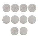 Yibuy10個いれ2.44x1.2cmホワイトプラスチックエレキギターフットスイッチハットエフェクトペダルノブキャップ