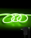 SHINEBURKYLEDテープライトIP65防水ネオンチューブ入電電圧12VSMD2835120LEDS/M調光可能カット可能間接照明テープ照明取付簡単LEDチューブライト5Mグリーン...(2)
