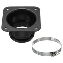 PATIKIL76.2mmダクトコネクタフランジ乾燥機通気壁プレート正方形-丸型ストレートダクトクランプ付き暖房冷房換気扇用黒