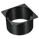 PATIKIL120mmダクト接続フランジ乾燥機通気壁プレート正方形-ラウンド直線ダクトプレート暖房冷房換気扇用ブラック