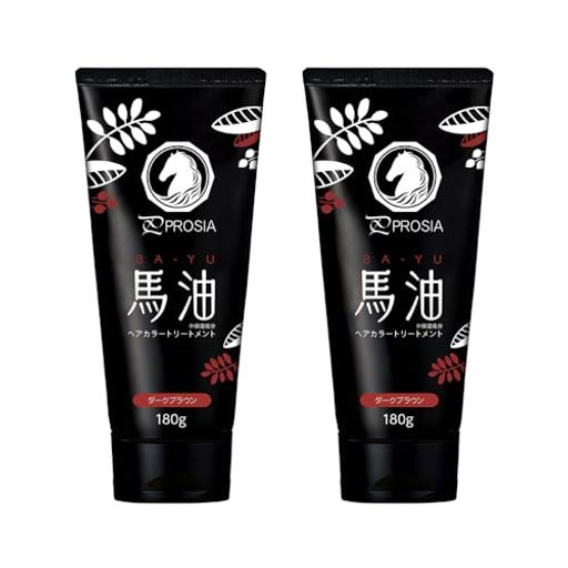PROSIA(プロシア) 【保湿成分 馬油配合】 ヘアカラートリートメント ダークブラウ...