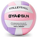 BYAOSUNバレーボール5号球PU練習用屋外・屋内用5号バレーボール大人・高学生・小学生用柔らかい軽量ビーチバレーママさんバレー