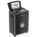 BONSAIIオートフィードシュレッダー自動細断100枚30分連続使用マイクロカット手差しも対応業務用23L大容量カード対応自動送り機能静音電動ブラックC233-B