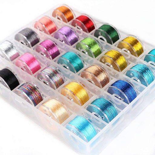 金銀糸ラメラメ糸メタリック刺しゅう糸手縫い飾りミシン用糸ソーイング糸25色60m/巻き