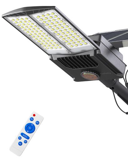 🌞【2025年新登場&amp;アップグレードの素材】本製品は今年販売し始めたアップグレード版ソーラー街灯です。外部は重耐塩塗装の航空機用のダイカストアルミニウム合金を採用し、固くて高品質で、衝撃に耐え、劣化しくい素材です。LEDビーズはレンズ版ledビーズを採用し、より強力で明るい光を発することは可能です。2枚のソーラーパネルを採用し、もっと多くの太陽光を吸収し、より多くの電量をバッテリーに蓄える。より長い照明時間を維持可能です!!!本製品だけ持つ機能右向き矢印電量表示:表示ライトの変化を通して、一目で電量の残りや充電状態や満電状態が確認ことが実現可能です!!! 🌞【レンズビーズ&amp;IP67防水&amp;耐食重耐塩】照明時間が短いや明るさが足りないという不足を解決するために、この街灯ソーラーは特に凸形のledビーズを採用し、レンズが付き、より集光する、透光性が高くて、明るさは抜群です。この外灯ソーラーはダイカストアルミニウム合金素材を採用するため、耐食重耐塩という性能が優れていて、海の周りには取り付けることも可能です。