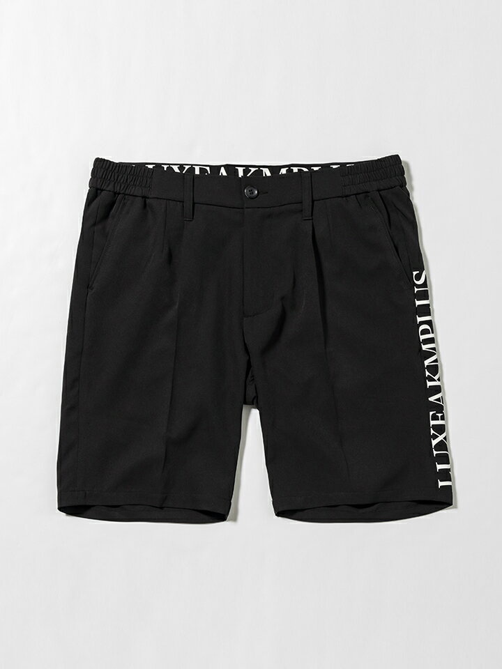 リュクスエイケイエムプラス LUXEAKMPLUS ゴルフ BASIC LOGO SHORT PANTS サイドロゴハーフスラックス LAB-23008