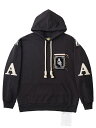 アライン AL Ain メンズ LIMITED HOODIE スウェット×レオパードニット プルオーバーパーカー AHKX S800 LEOPARD