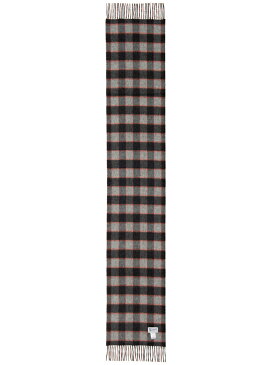ジョンストンズ johnstons ユニセックス メンズ レディース カシミヤ ダブルフェイスマフラー カシミア ストール 160×30cm WA000020-RU6292 Windowpane / Gunclub