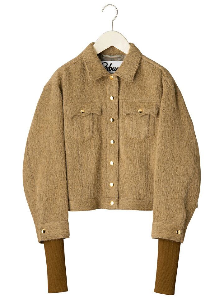 ★楽天スーパーセール 50%OFF★ カバナ Cabana レディース PITT ウール×アルパカ シャギーGジャン SHAGGY CAMEL JK02-C
