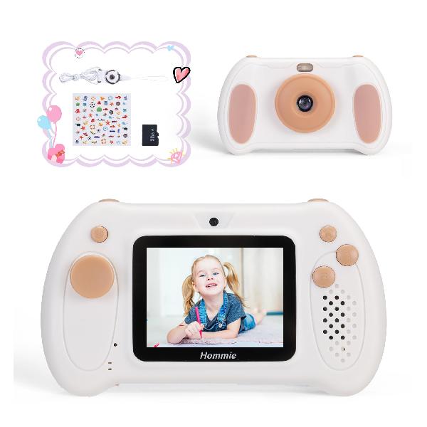 子供用カメラ 【2.4インチIPS大画面＆4000万高画素 】 トイカメラ キッズカメラ 子供用デジタルカメラ kids camera 32G付き mp3音楽再生 1080P 2.5K UHD動画 8倍ズーム 自撮り ゲーム USB充電式 おもちゃ クリのサムネイル
