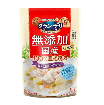 ユニチャーム グラン・デリ 無添加仕立て 国産パウチ 緑黄色野菜・さつまいも入り 70g