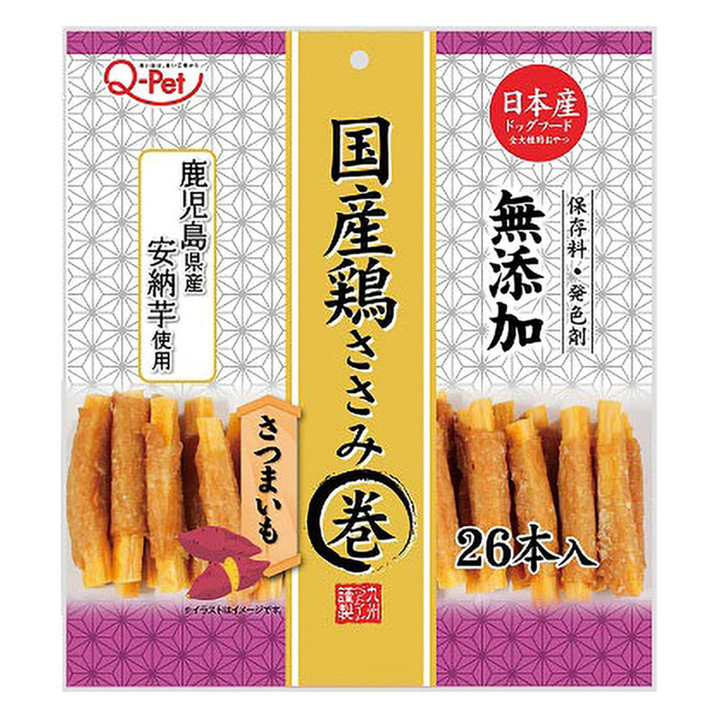 樂天商城 - KPF(九州ペットフード) Q-Pet 国産鶏ささみ巻きさつまいも 22本