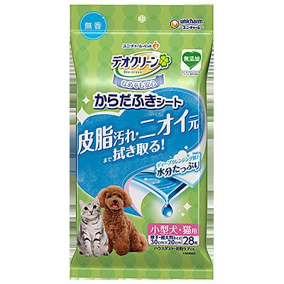 ユニチャーム デオクリーン〜森の恵み〜 からだふきシート 小型犬用 無香 28枚 北海道、東北、沖縄地方は別途送料あり