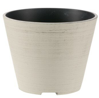 ペイントした手作りの風合い 植え込み口が広い鉢です。 ・観葉植物、多肉植物の植え込みに最適です。 ・2号ポリポットをそのまま入れて、鉢カバーとしても使用できます。 ・ボタニー プレート 10型とセットで使用できます。 ●商品情報● 商品名/グレーニー ポット 3号 サイズ/φ9×7.2H(cm) 外寸/ 　下部：φ6(cm) 内寸/ 　上部：φ8.3(cm) 　高さ：6.6(cm) 容量/0.2L 材質/石、ポリプロピレン、グラスファイバー