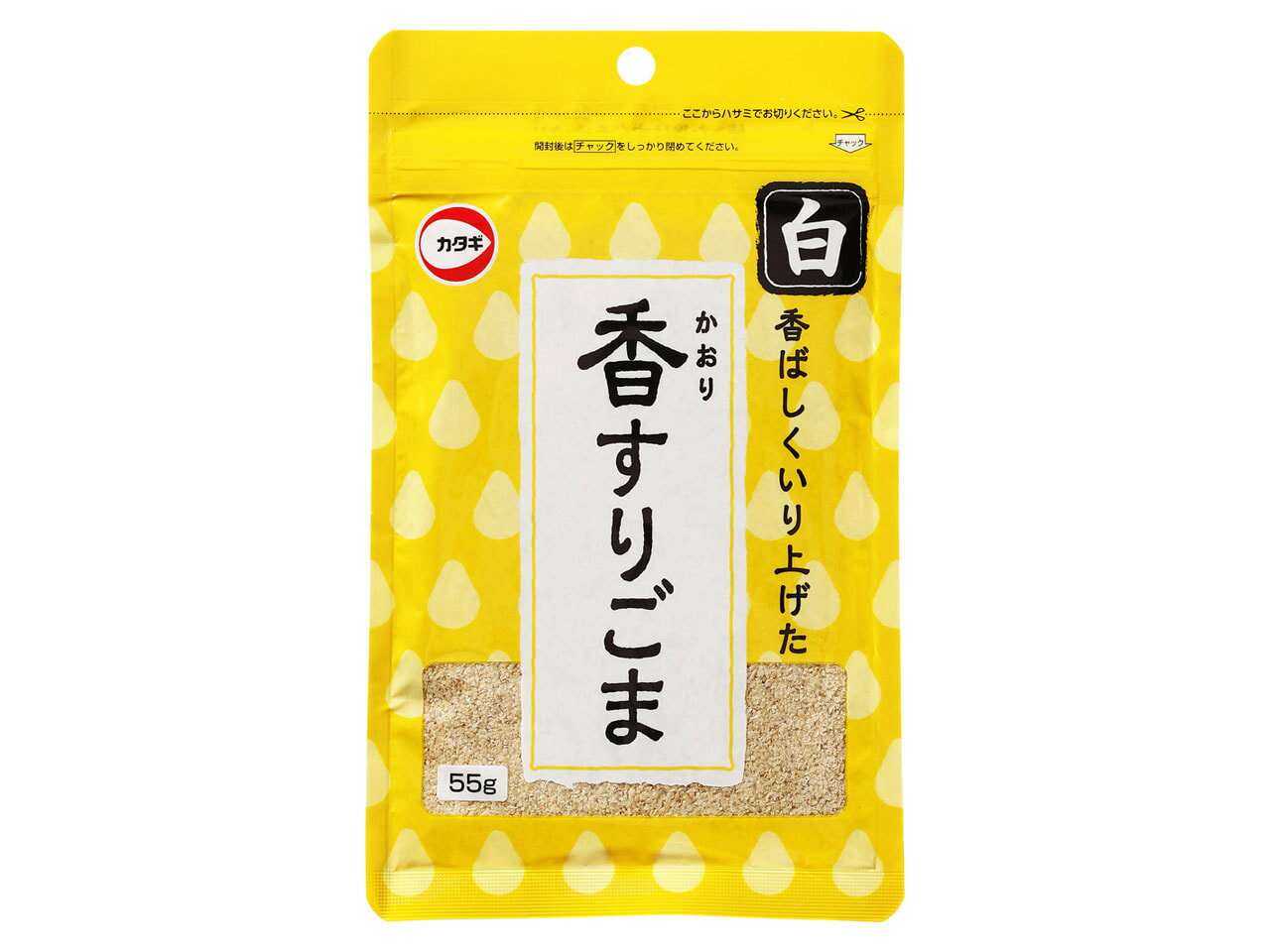 賞味期限切れ間近のため激安特価！カタギ食品 香すりごま白 55g (2024年08月26日) 北海道、東北、沖縄..