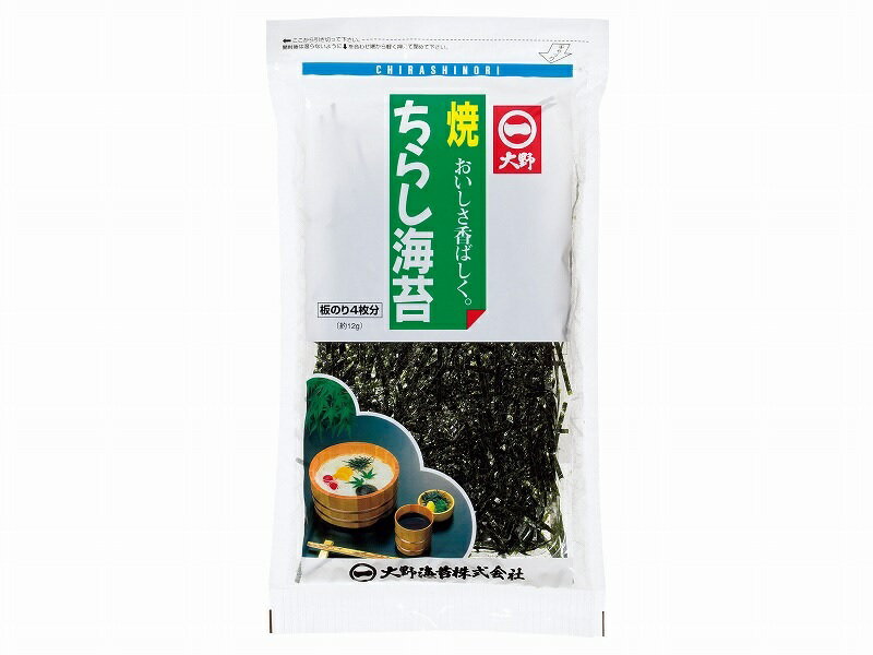 徳島有名メーカー！大野海苔(大野のり) ちらしのり（板のり4枚分 約12g） 北海道、東北、沖縄地方は別途送料あり