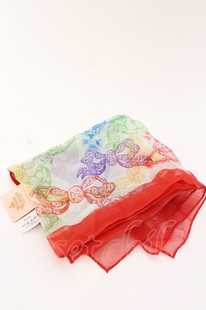 税込3980円以上購入で【送料無料】【USED】Vivienne Westwood / シルクハンカチーフヴィヴィアンウエストウッド ビビアン マルチチェーンオーブ 【中古】 O-25-03-09-100-gd-YM-OS