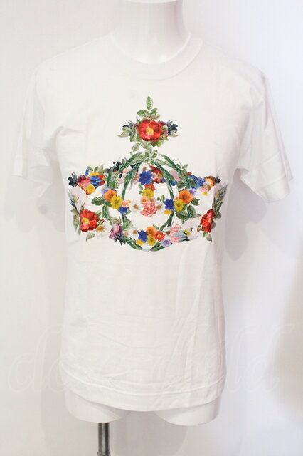 税込3980円以上購入で【送料無料】【USED】Vivienne Westwood MAN / SECRET GARDEN ORB エレファントTシャツヴィヴィアンウエストウッド ビビアン42 ホワイト 【中古】 O-25-07-13-002-ts-YM-ZH