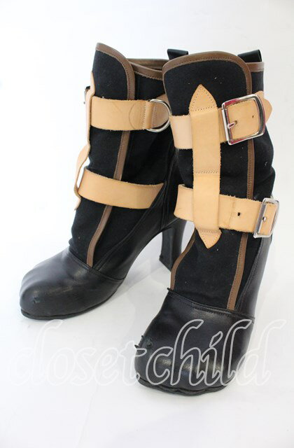美品黒/入手困難品VivienneWestwoodアニマルトゥ3ストラップ Vivienne Westwood】アニマル トゥ ストラップ シューズ