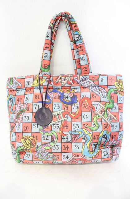 税込3980円以上購入で【送料無料】【USED】Vivienne Westwood / SNAKES AND LADDERS トートバッグ（S）ヴィヴィアンウエストウッド ビビアン ピンク 【中古】 O-25-11-09-109-ba-YM-OS