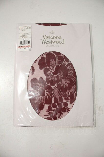 税込3980円以上購入で【送料無料】【USED】Vivienne Westwood / フラワータイツヴィヴィアンウエストウッド ビビアン プラムワイン 【中古】 I-24-05-22-044-gd-HD-ZI