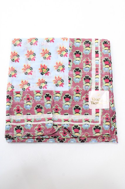 税込3980円以上購入で【送料無料】【USED】Vivienne Westwood / 大判ハンカチーフヴィヴィアンウエストウッド ビビアン 【中古】 Y-25-09-07-019-gd-SZ-ZY