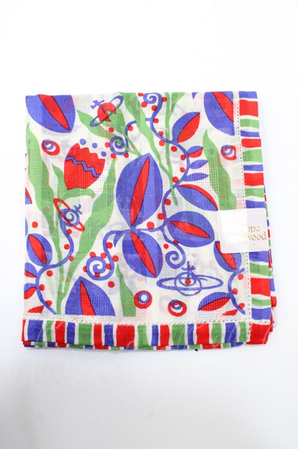 税込3980円以上購入で【送料無料】【USED】Vivienne Westwood / 大判ハンカチーフヴィヴィアンウエストウッド ビビアン 【中古】 Y-25-09-07-020-gd-SZ-ZY