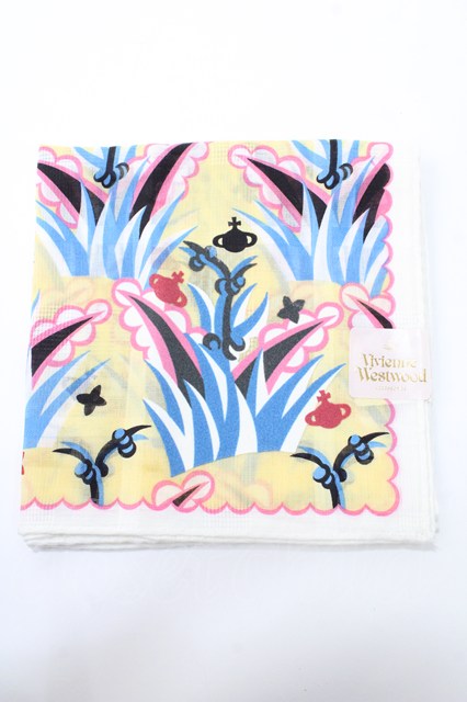 税込3980円以上購入で【送料無料】【USED】Vivienne Westwood / 大判ハンカチーフヴィヴィアンウエストウッド ビビアン 【中古】 Y-25-09-07-023-gd-SZ-ZY