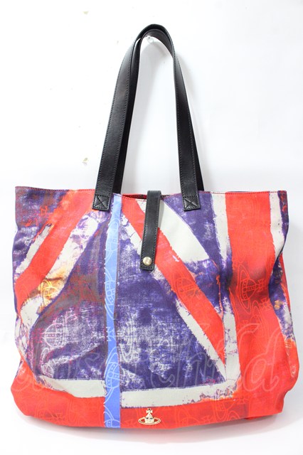 税込3980円以上購入で【送料無料】【USED】Vivienne Westwood / ユニオンジャックトートバッグヴィヴィアンウエストウッド ビビアン 【中古】 Y-25-09-07-050-ba-SZ-ZY