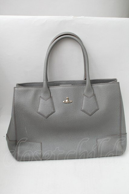 税込3980円以上購入で【送料無料】【USED】Vivienne Westwood / EXECUTIVEスクエアトートバッグヴィヴィアンウエストウッド ビビアン グレー 【中古】 S-25-11-19-018-ba-AS-ZS