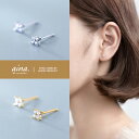 ピアス レディース 金属アレルギー対応 ニッケルフリー プラチナ仕上げ 18金仕上げ シルバー925 シルバーピアス SV925 フラワー 花 小さい 小さめ ...