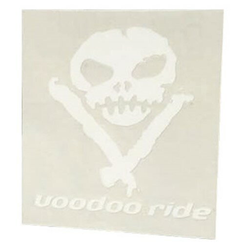 VOODOO RIDE ブードゥーライド VRS1WH カッティングステッカー スカル ホワイト W85×H87mm ドレスアップ