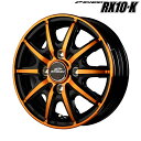 MID マルカサービス アルミホイール1本 シュナイダー SCHNEIDER RX10-K 12インチ リム幅3.5 inset+42 4H PCD100 クリスタルオレンジクリア