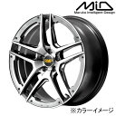 MID マルカサービス アルミホイール1本 RMP 025SV 18インチ リム幅7.0 inset+48 5H PCD114.3 ハイパーメタルコート/ブラッシュド/UC(2)