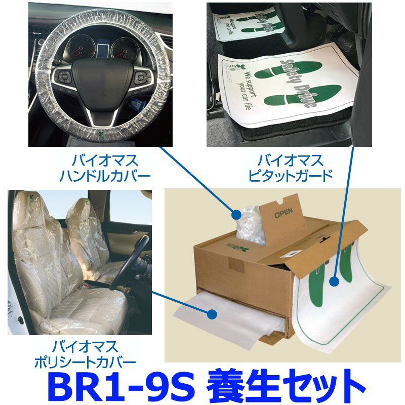 オリエンタルトレイド BR1-9S 自動車養生カバー バイオマスお手軽3点セット シートカバー マットカバー..